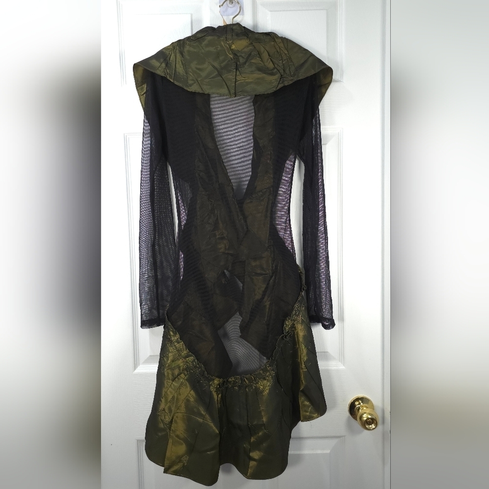 Marie Saint Pierre Avant Garde Couture Jacket Tunic - Gold/Green Taffeta S - Picture 4 of 11